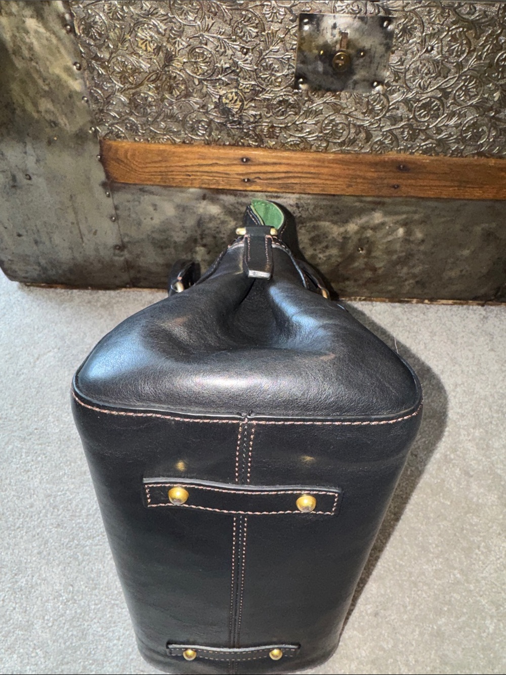 Dooney & Bourke HTF Florentine Leanna Satchel with strap in Black - Picture 7 of 13